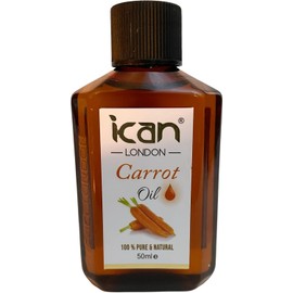 ICan London Hair and Skin Care Oil, Pure and Natural, 150 ml (50ml, Carrot Oil)