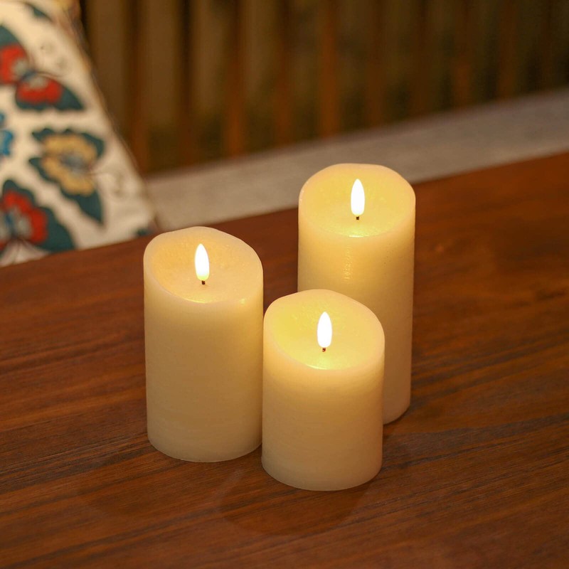 Real Wax Battery Operated Candles with Remote, Flickering Flameless Candles