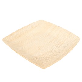 Restaurantware Midori 8 x 8 Inch Large Square Palm Plates 25 Microwavable Palm Leaf Plates - Freezable Sustainable Areca Palm Leaf Plates Oven-Ready For Hot & Cold Foods