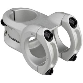 Spank Spoon 318 Stem Raw Silver (43mm), Chamfered bar clamp, Ultra-short stack height, Bicycle Stem, Ideal for ASTM 5, All mountain, enduro, trail, free ride, DJ, E-Bike