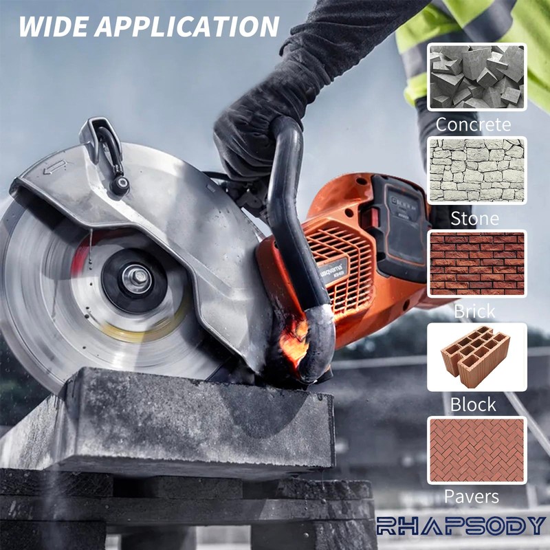 RHAPSODY 14 Inch Diamond Concrete Saw Blade, Turbo Segmented General