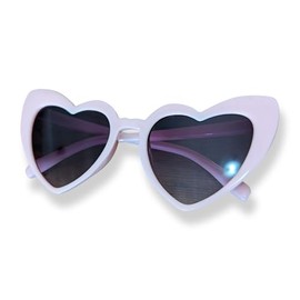 BlinkRite Heart-Shaped Cat Eye Polarized Sunglasses for Girls, Parties, Events (Pink)