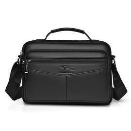 Whatna A805 One-Shoulder Men's Bag, 3-Way Clutch Shoulder Crossbody Bag, Chest Bag, Shoulder Bag, Handbag, Horizontal Type, Small, Thick, Leather Wedding Bag, Business, Formal, Ceremonial Occasions,