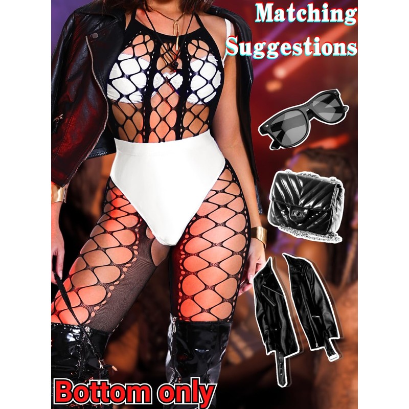 Kaei&Shi High Waisted Rave Bottom,High Cut Brazilian Cheeky Panties,Tummy Control