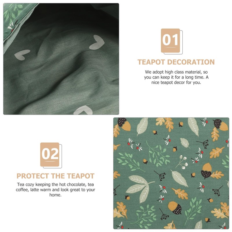 NUOLUX Tea Cozy, Teapot Cover, Cotton Fabric, Stylish, Scandinavian Style,
