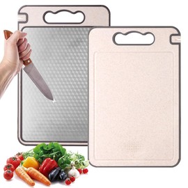BLOCE Titanium Cutting Board for Kitchen, Stainless Non Stick Chopping Board, Upgrade Double Sided Food-Grade Titanium Board for Kitchen for Meat Cheese Vegetable Fruit (12.6 * 10 Inch)