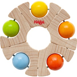 HABA Clutching Toy Ball Wheel Wooden Baby Toy (Made in Germany)