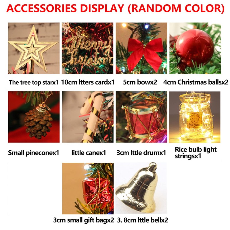 Mini Christmas Tree, LE&D 30 cm Mini Christmas Tree with,