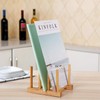 Kunovo Bamboo Dish Rack,pot lid/plate/cutting board organizer for kitchen cabinets,bottle