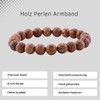 Lion & Son Unisex Wooden Bead Bracelet with Gladiator Helmet,