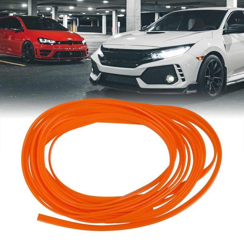 X AUTOHAUX Car Orange Trim Strip Line Door Edge Seal