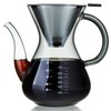 MESNEY Handfilter Kaffeekanne 800ml – Glas Kaffeebereiter mit Edelstahlfilter, Wiederverwendbarer