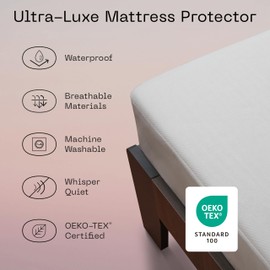 Coop Home Goods Ultra-Tech Waterproof Mattress Protector King, Smooth Top Mattress Pad, Waterproof Cover, Up to 18 Inches Deep, Machine Washable, Noiseless Comfort, King (78x80)