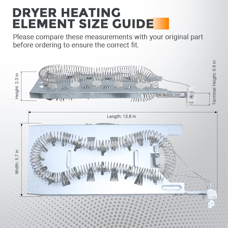 WED6620HC0 WED8000DW4 Dryer Heating Element Kit for Whirlpool Cabrio Duet