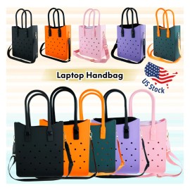 Functional EVA Laptop Handbag with Handle Punching Holes Custom Design Travel School Tote for Women Clog Charm Handbag size: M, color: C05