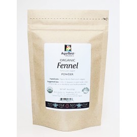 AyurBest Organics Fennel Powder, 100% USDA Organic, Kosher, Ayurvedic Herbs & Spices (8 oz)