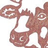 Peeping Cow Head Shape Animal Stake Decorative Metal Stake Garden