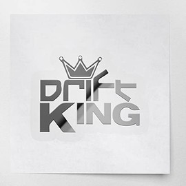 Decal Stickers Of Funny Drift King (Metallic Silver) Premium Waterproof Vinyl Decal Stickers For Laptop Phone Accessory Helmet Car Window Mug Tuber Cup Door Wall Decoration ANDSKUS077516SI070722