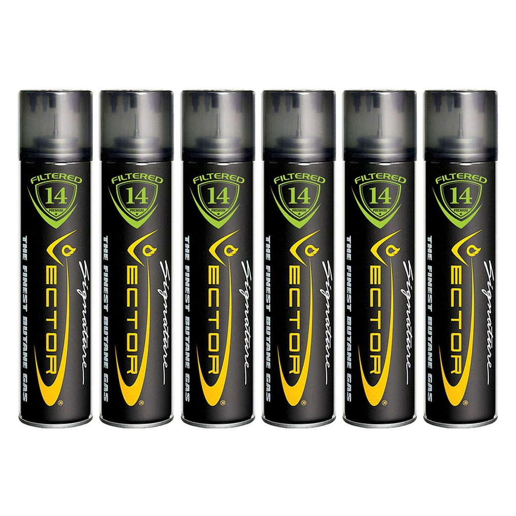 Vector Quintuple Refined Butane Gas Fuel Refill - 6 Cans
