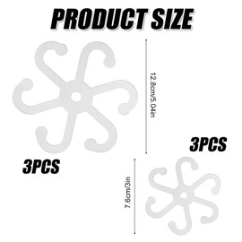 BOXOB 6pcs Climbing Plant Stem Supports, 2 Sizes Acrylic Houseplant Stem Holder with Holes Reusable Plant Stand Stakes Trellis Stem Hook Growth Accessories for Plants (Transparent)