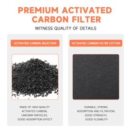4 x 12 Inch Air Vent Filters Activated Charcoal Carbon Filter Premium Floor Pre-Filter Work in Indoor Home Purifier, Air Conditioner 4" x 12" 6-Pack (Black) ULTRA GREEN