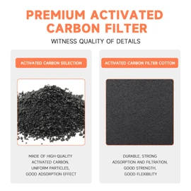 4 x 12 Inch Air Vent Filters Activated Charcoal Carbon Filter Premium Floor Pre-Filter Work in Indoor Home Purifier, Air Conditioner 4" x 12" 6-Pack (Black) ULTRA GREEN