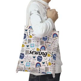 JYTAPP Cross Stitch Project Bag Sewing Lovers Tote Bag Craft Sewing Supplies Storage Bag Quilters Crafters & Sewers Gift