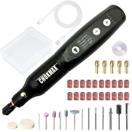 CHOKMAX Cordless Rotary Tool, 3.7V Mini Grinder with 5 Variable Speed Front LED Work Light, 42pcs Accessories Electric Multi-Tool for Polishing, Cleaning and Engraving