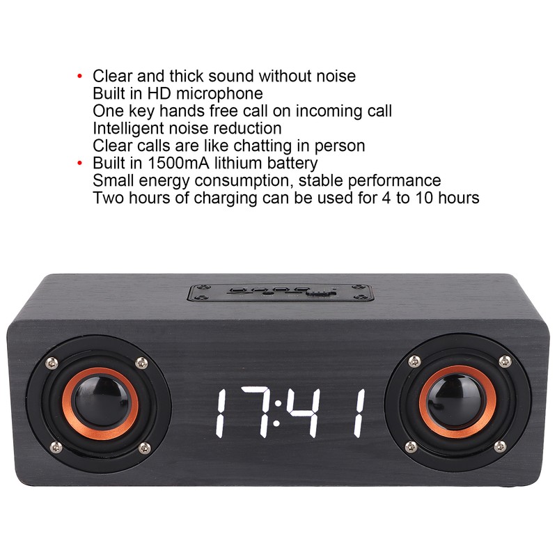 Bluetooth Speaker Multifunctional Hands Free Call Radio Alarm Clock Speaker