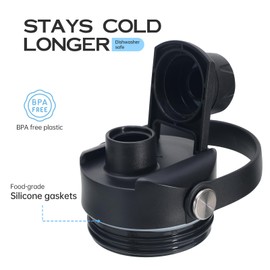 Lid Replacement Compatible with Yeti Water Bottle,Screw Top With Handle And Leak Proof Lid For 18/26/36/46/64 OZ Rambler Bottle