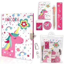Diray Stationery Set Children Kawaii Unicorn Girls Gifts Set Stationery Set RetailPages: 56 Sheets, Color: Pink