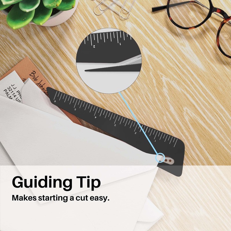 Uncommon Desks Ruler & Letter Opener Combo - Easy to