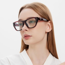 kimorn Blue Light Blocking Glasses,Anti Eyestrain & UV Protection,Computer Gaming/TV/Phones Glasses for Women Men (Red)