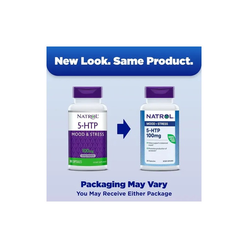 Natrol Cápsulas De Liberación Temporal De 5-htp 30 Capsulas Sin