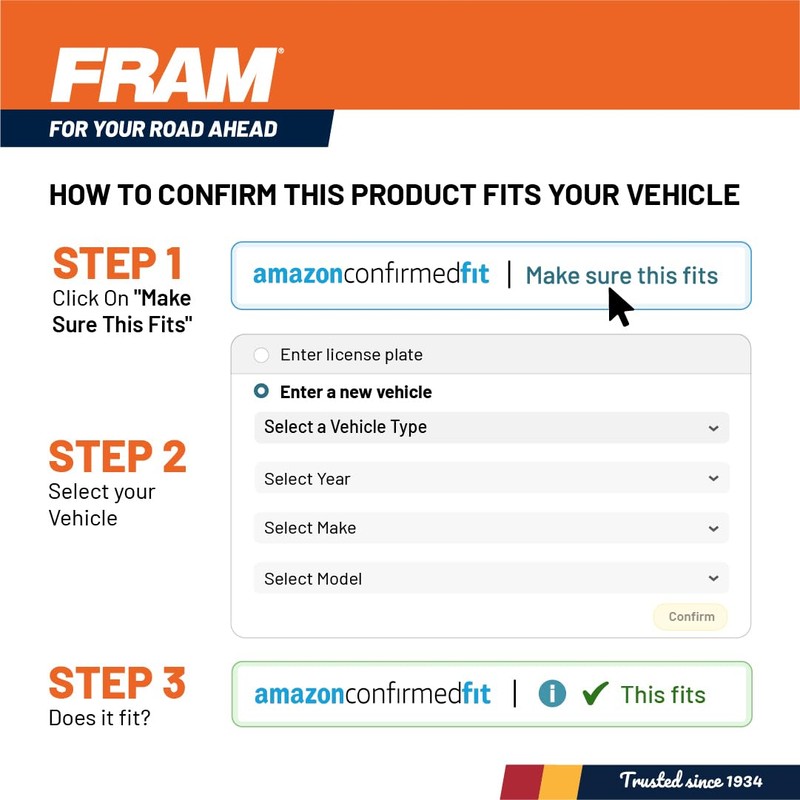 FRAM Extra Guard CA10085 Replacement Engine Air Filter for Select