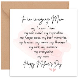 Felbridge Studio - Mothers Day Card - Cards for Mum - Mothers Day Card Funny - From Daughter Son Both of Us Kids Wife Husband - Step Mum Mom Mam - 14cm