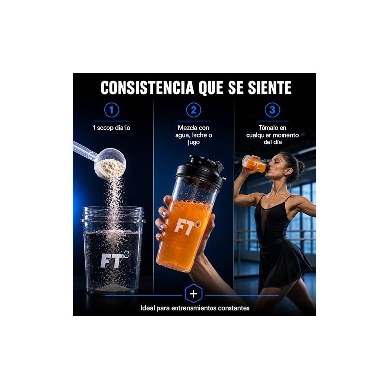 ForzaTech FLEX Péptidos Bioactivos de Colágeno Sabor Naranja 500g Colágeno