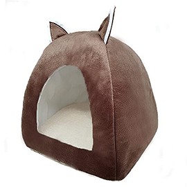Cama para Mascotas Linda cama de gato interior gatito interior cálido pequeño para gatos perros perros nido plegable gato cueva ropa de felpa de...   