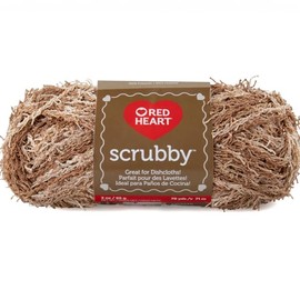 Red Heart Scrubby Yarn – Polyester Specialty Yarn – Almond