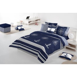 Competition Set Edredon Básico Acolchado Competition Matrimonial Color Ultramar