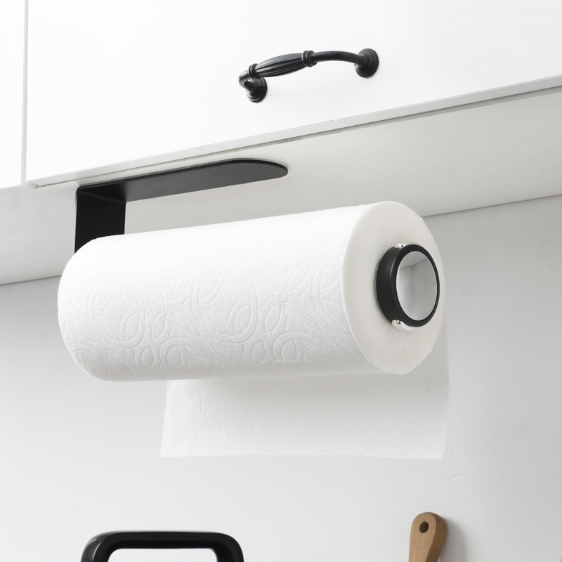 theaoo Under Cabinet Paper Towel Holder for Kitchen, Easy One-Handed