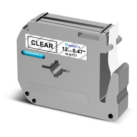 USUPERINK 1 Pack Compatible for Brother P-touch MK131 M-K131 M131 M MK Tape Black on Clear 12mm 1/2'' 0.47 inch Label Tapes use in PT-M95 PT-70 PT-70SR PT-90 PT-65 PT-45 PT-80 PT-85 Label Maker