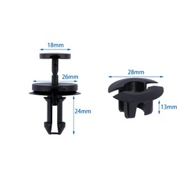 OAUTOO 15Sets Front Air Deflector Retainer Clips with Deflector Grommet Replacement for GM 15733971 +15733970 C&K Trucks 1999-On, Silverado Bumper Clips
