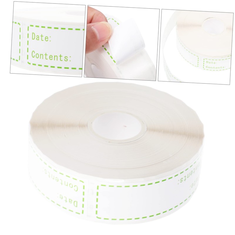 Operitacx Waterproof Cold-Resistant 1 Roll Food Stickers for Kitchen Refrigerator