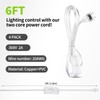 LUMLLSAJI 20AWG Lamp Cord with On/Off Switch, 6ft (1.8m) Clear