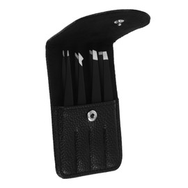 OATIPHO 1 Set Stainless Steel Eyebrow Tweezers Multi Purpose Grooming Tools with Pouch for Precise Hair Removal Eyebrow Shaping Splinter and Chin Hair Tweezers