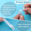 HINZIC 10pcs Plastic Garden Flag Clips Anti-Wind Flag Stoppers Small