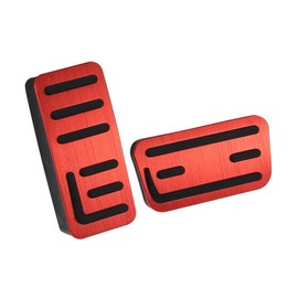 Unifizz Car Foot Pedal Brake Gas Pad Kit Non Slip Foot Pedal Covers Red for Honda Fit 2021