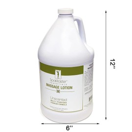 Master Massage Organic, Unscented, Vitamin-Rich & Water-Soluble Massage Lotion - 1 Gallon, Clear