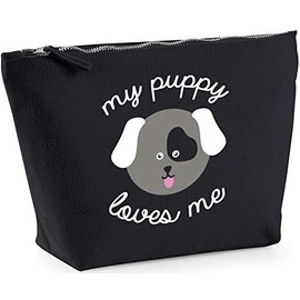 Hippowarehouse My Puppy Loves Me printed make up cosmetic wash bag 18x19x9cm